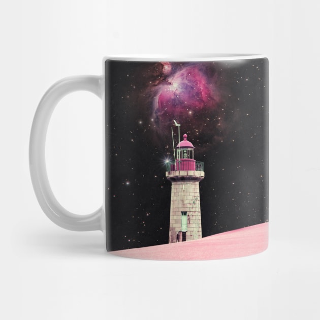 There's Always a Lighthouse  - Space Aesthetic, Retro Futurism, Sci Fi by jessgaspar